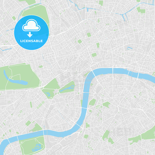 Printable map of London, United Kingdom