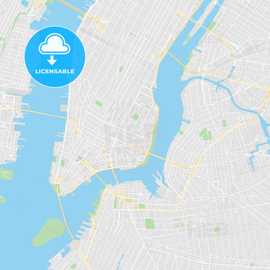 Printable map of New York City, United States