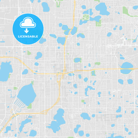Printable map of Orlando, United States