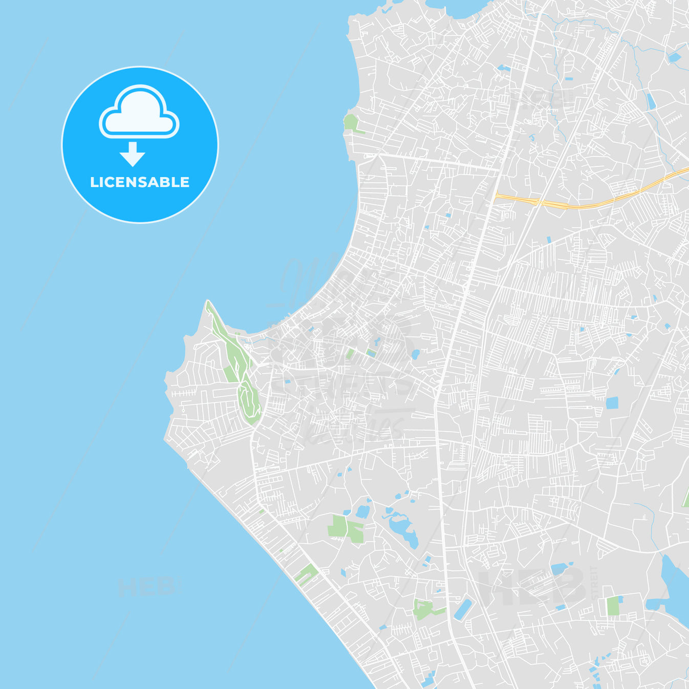 Printable map of Pattaya, Thailand - HEBSTREITS