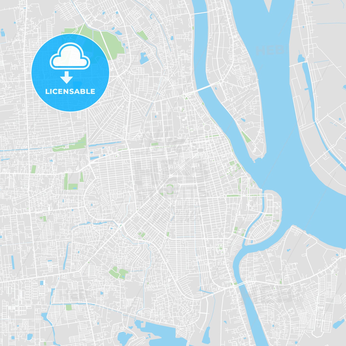 Printable map of Phnom Penh, Cambodia