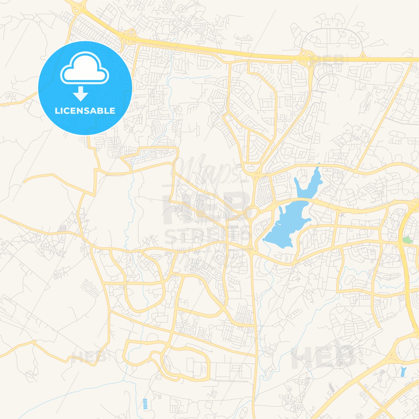 Printable street map of Abuja, Nigeria