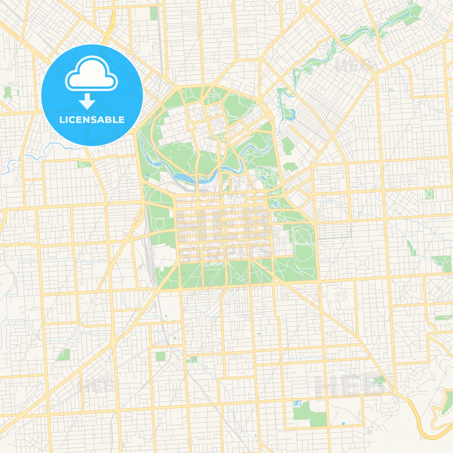 Printable street map of Adelaide, Australia