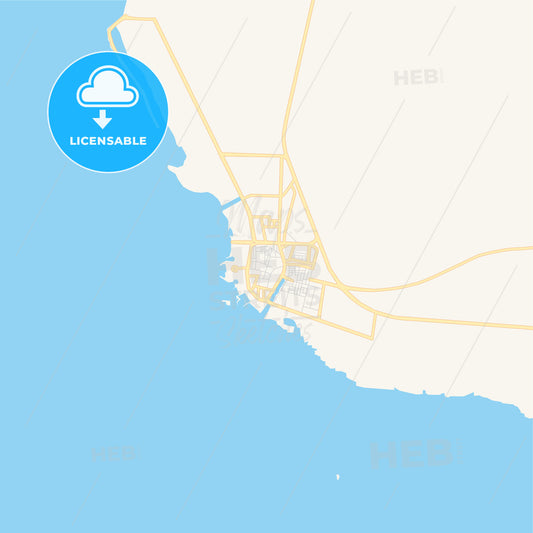 Printable street map of Al Qunfudhah, Saudi Arabia