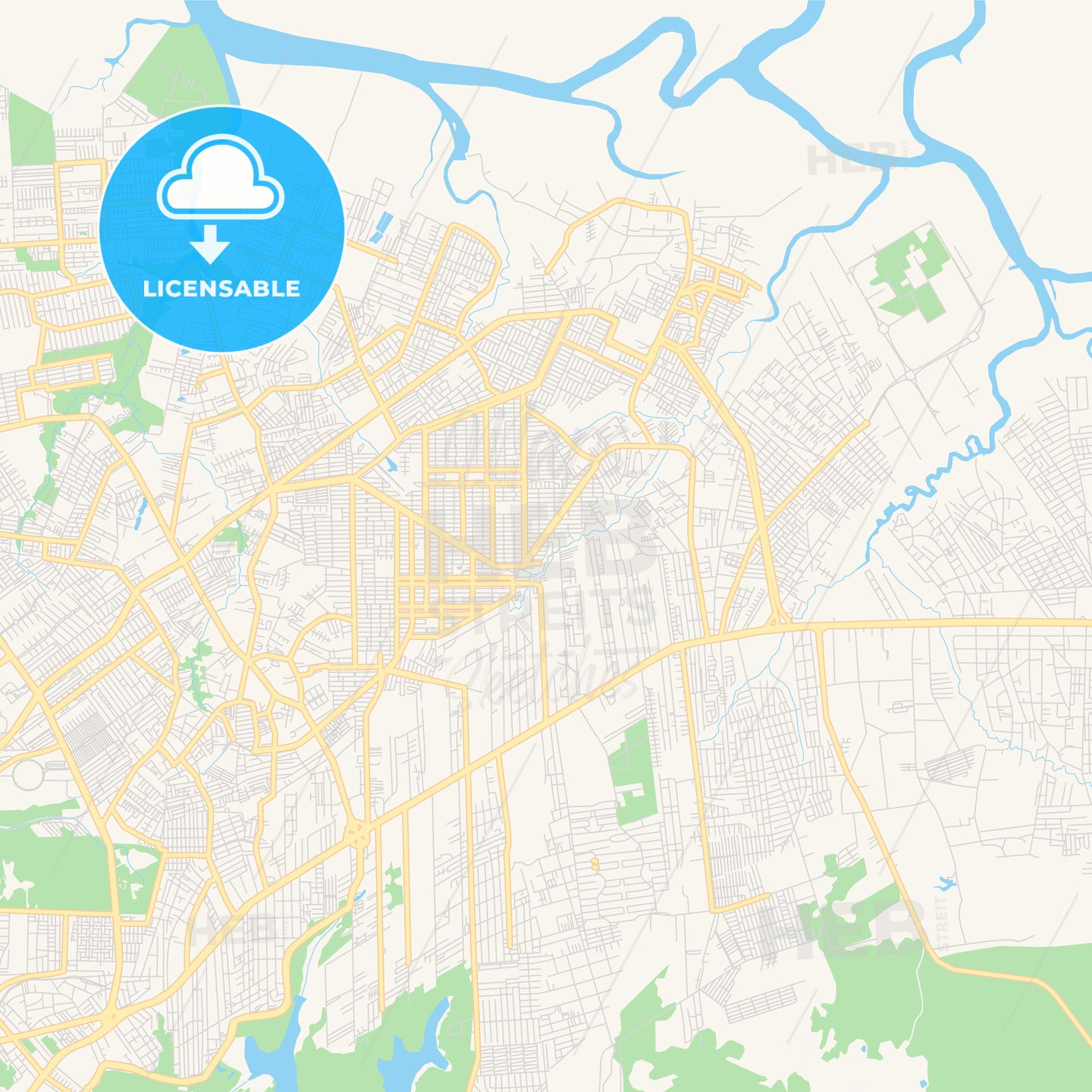 Printable street map of Ananindeua, Brazil