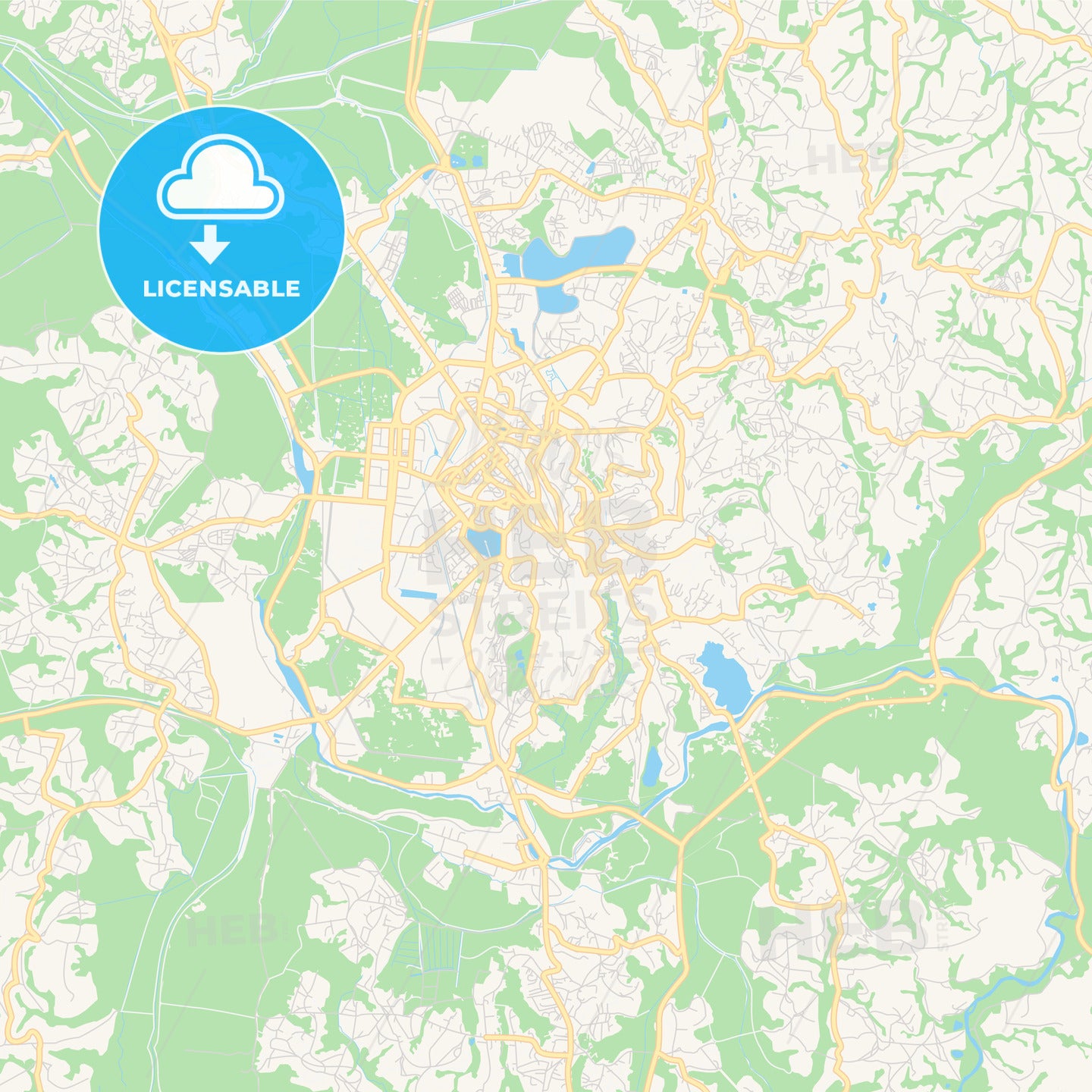 Printable street map of Antananarivo, Madagascar