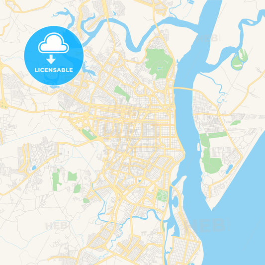 Printable street map of Aracaju, Brazil