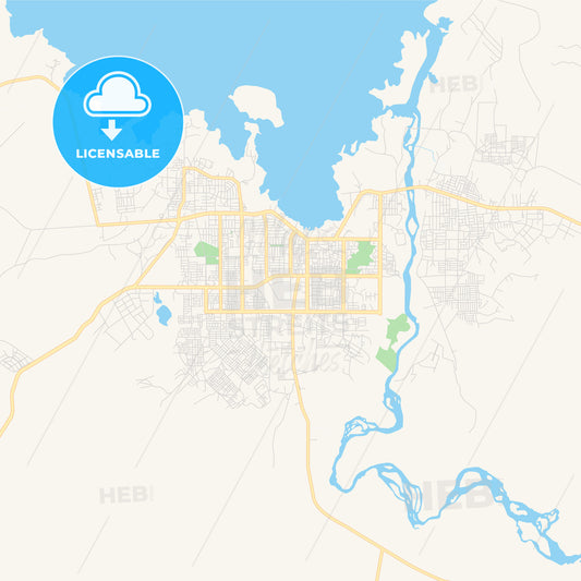 Printable street map of Bahir Dar, Ethiopia