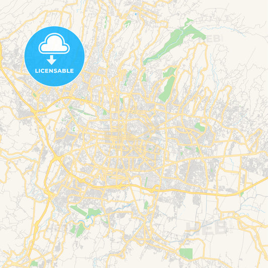 Printable street map of Bandung, Indonesia