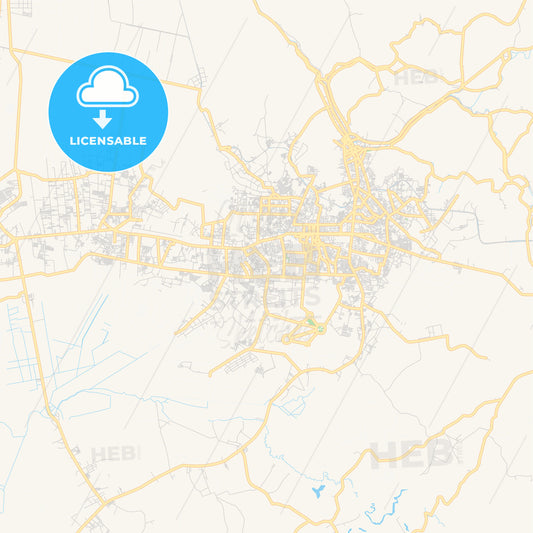 Printable street map of Banjarbaru, Indonesia