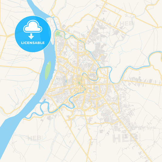 Printable street map of Banjarmasin, Indonesia