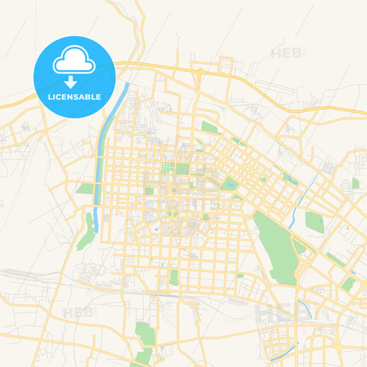 Printable street map of Baotou, China