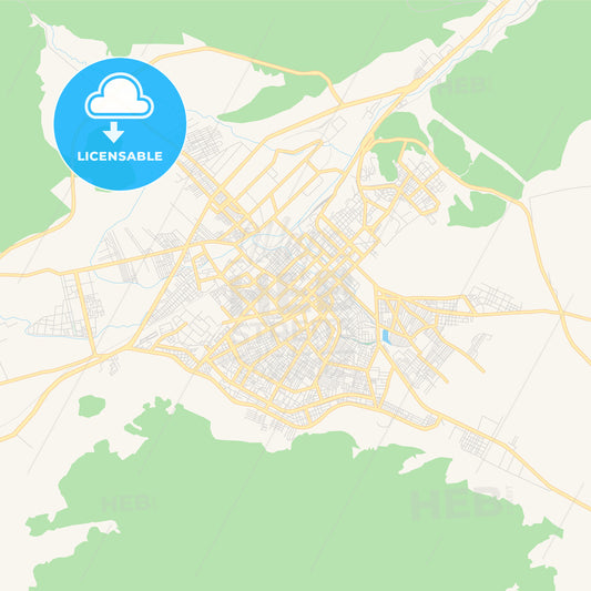 Printable street map of Batna, Algeria