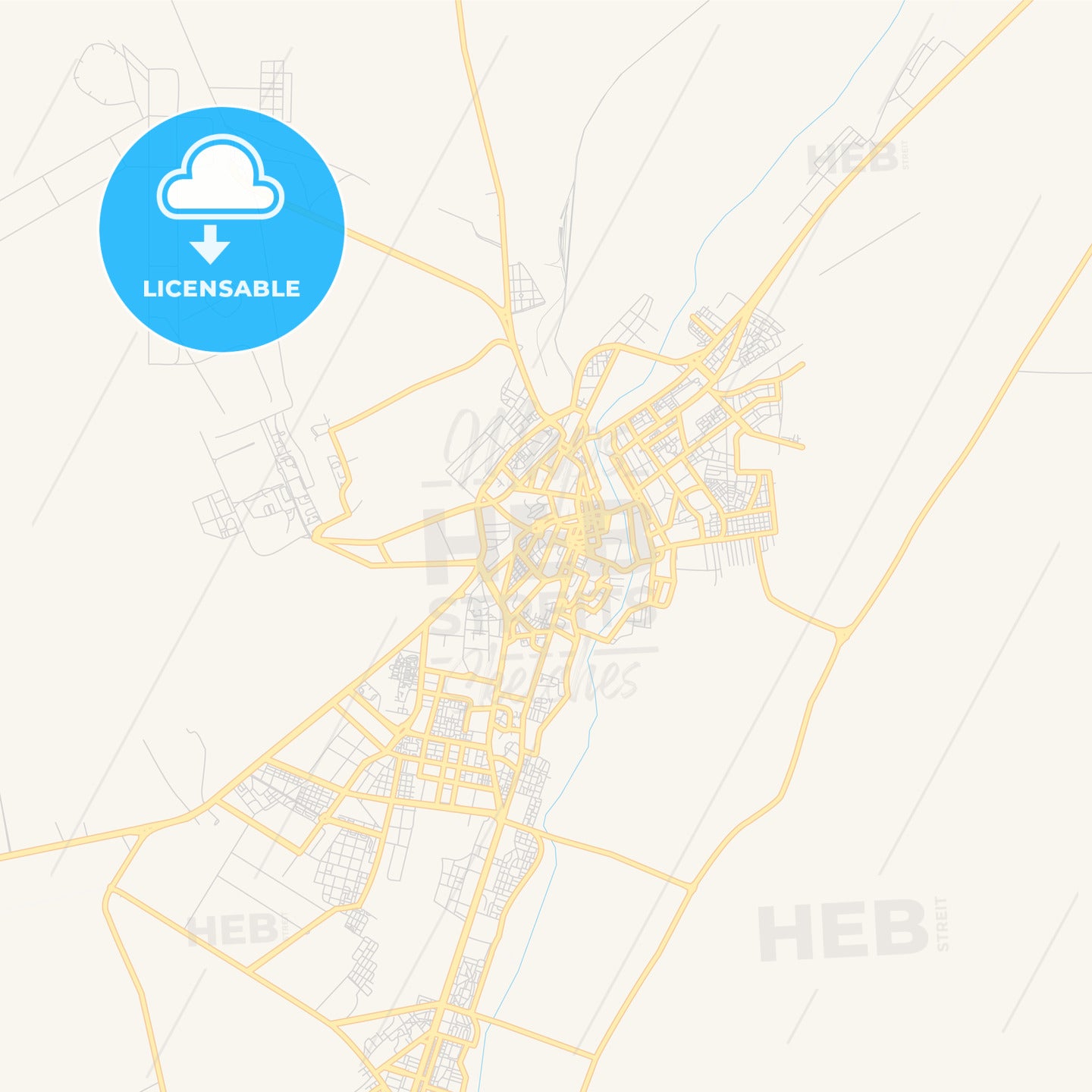 Printable street map of Bechar, Algeria