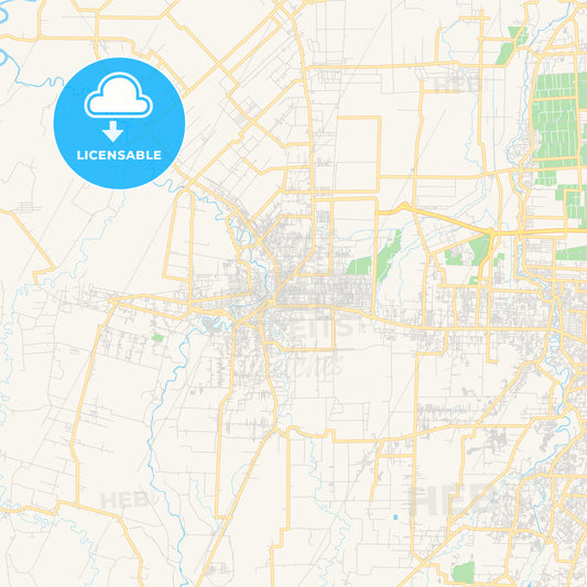 Printable street map of Binjai, Indonesia