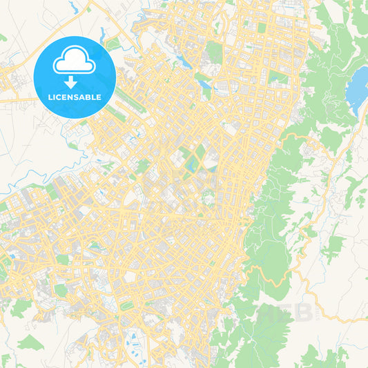 Printable street map of Bogota, Colombia