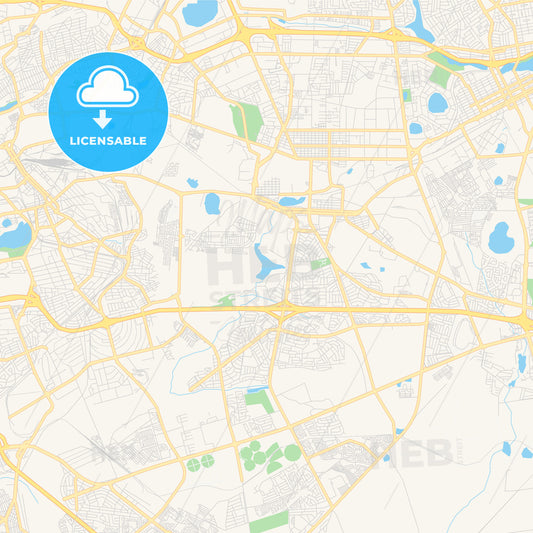 Printable street map of Boksburg, South Africa