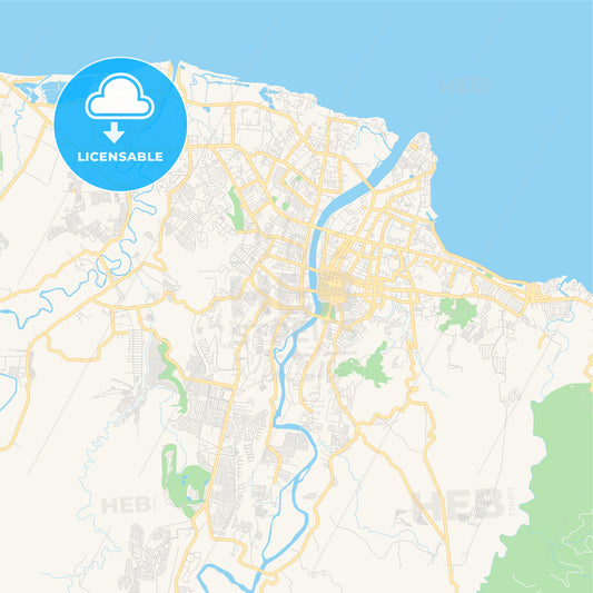 Printable street map of Cagayan de Oro, Philippines