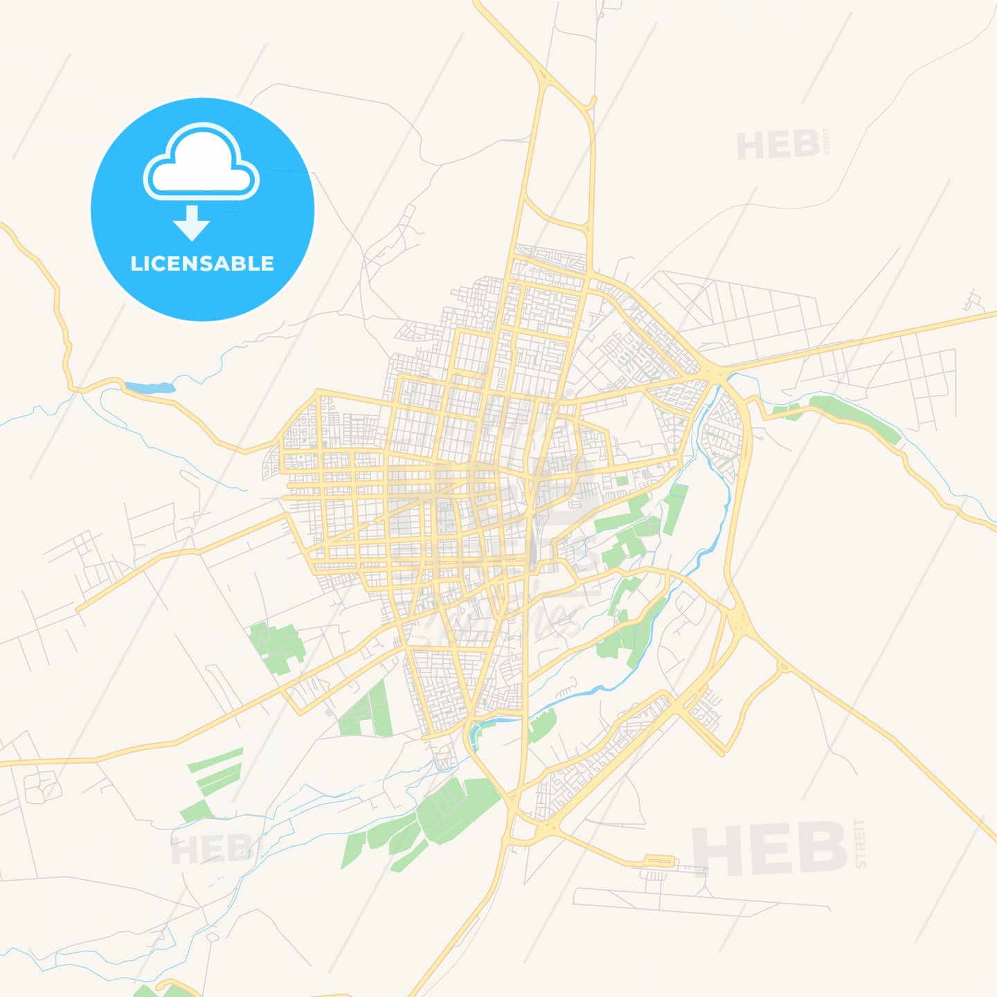 Printable street map of Calama, Chile