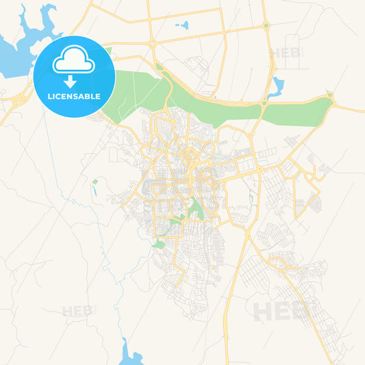 Printable street map of Camacari, Brazil