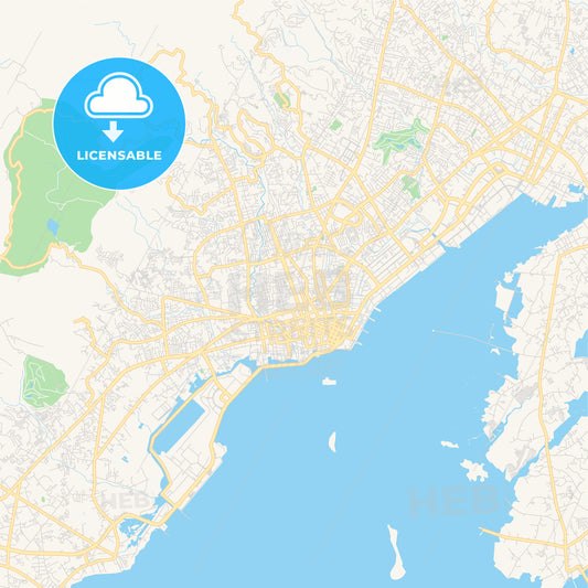 Printable street map of Cebu City, Philippines