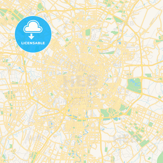 Printable street map of Chengdu, China