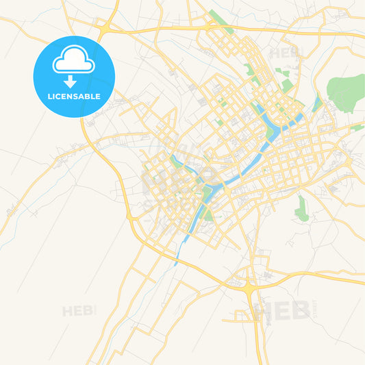 Printable street map of Chifeng, China