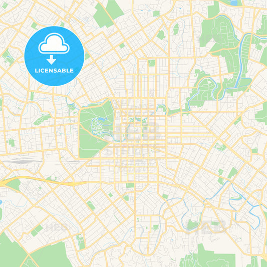 Printable street map of Christchurch, New Zealand