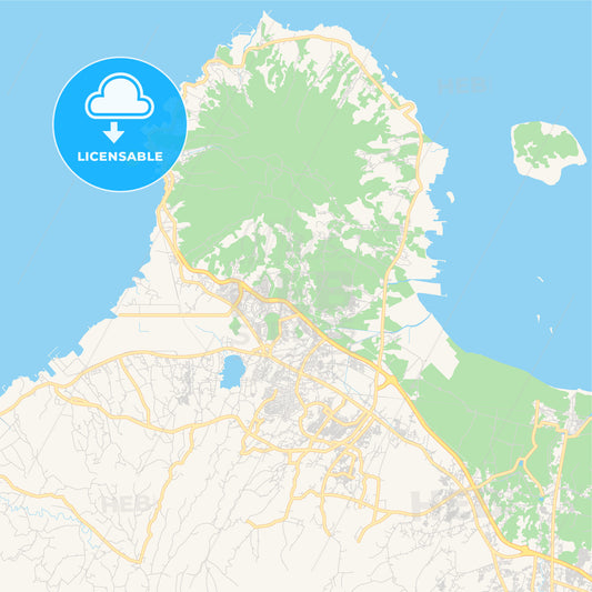 Printable street map of Cilegon, Indonesia