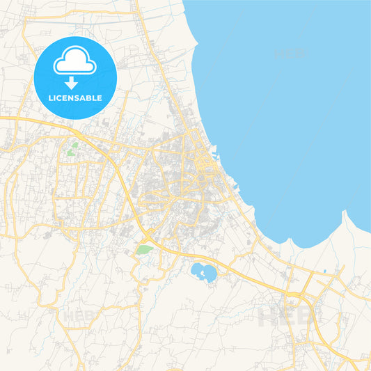 Printable street map of Cirebon, Indonesia
