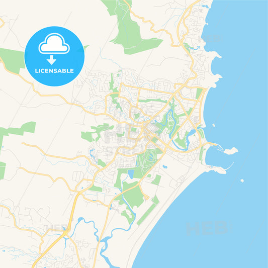 Printable street map of Coffs Harbour, Australia