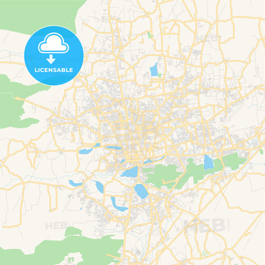 Printable street map of Coimbatore, India