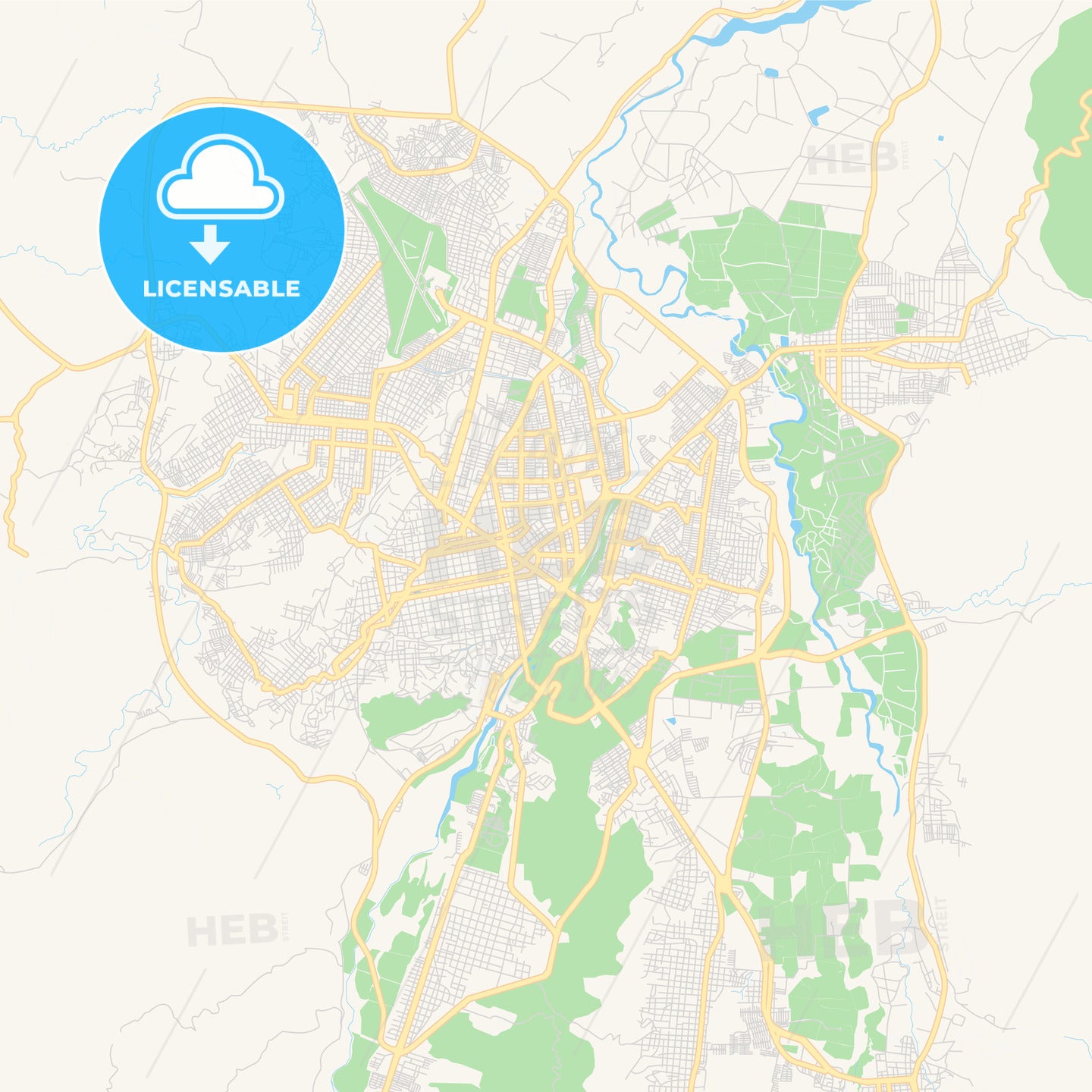 Printable street map of Cucuta, Colombia