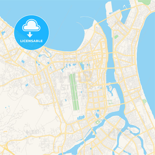 Printable street map of Da Nang, Vietnam