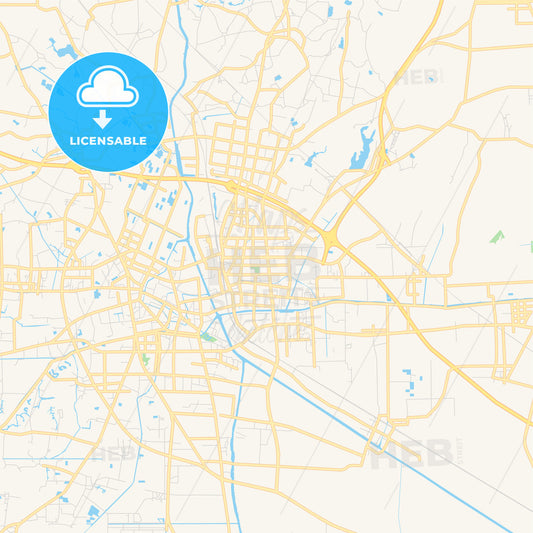 Printable street map of Danyang, China