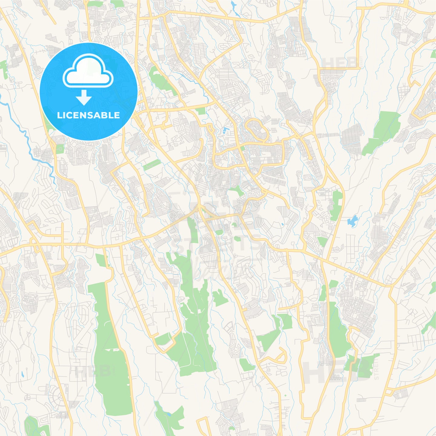 Printable street map of Dasmariñas, Philippines