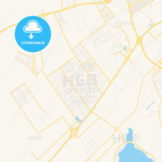 Printable street map of Dhahran, Saudi Arabia