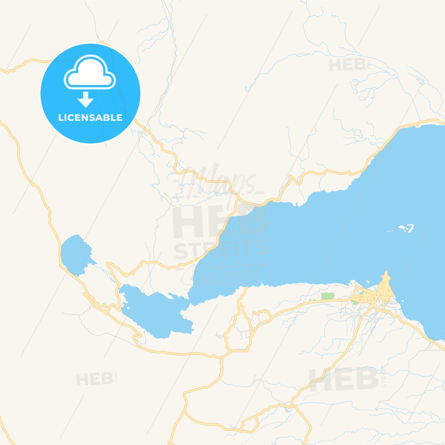 Printable street map of Djibouti, Djibouti