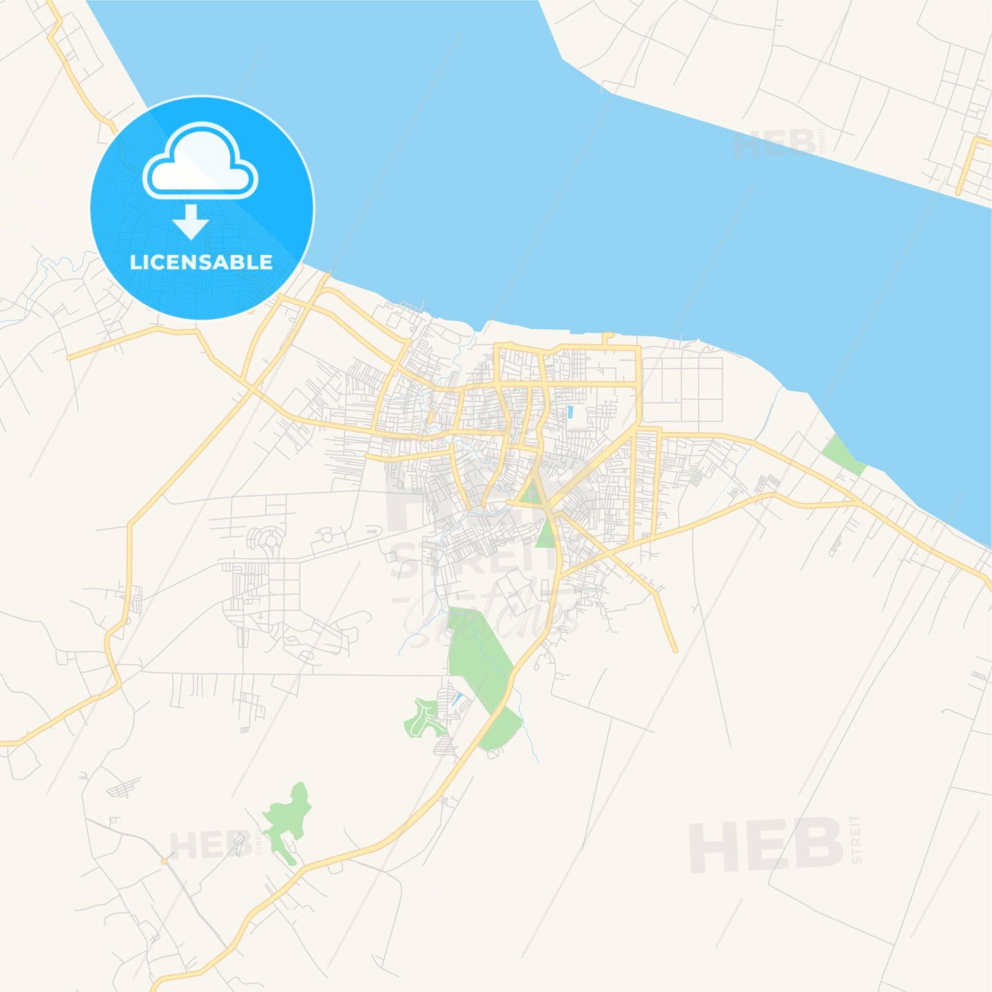 Printable street map of Dumai, Indonesia