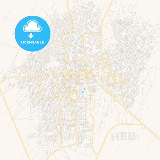 Printable street map of El Obeid, Sudan