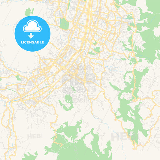 Printable street map of Envigado, Colombia