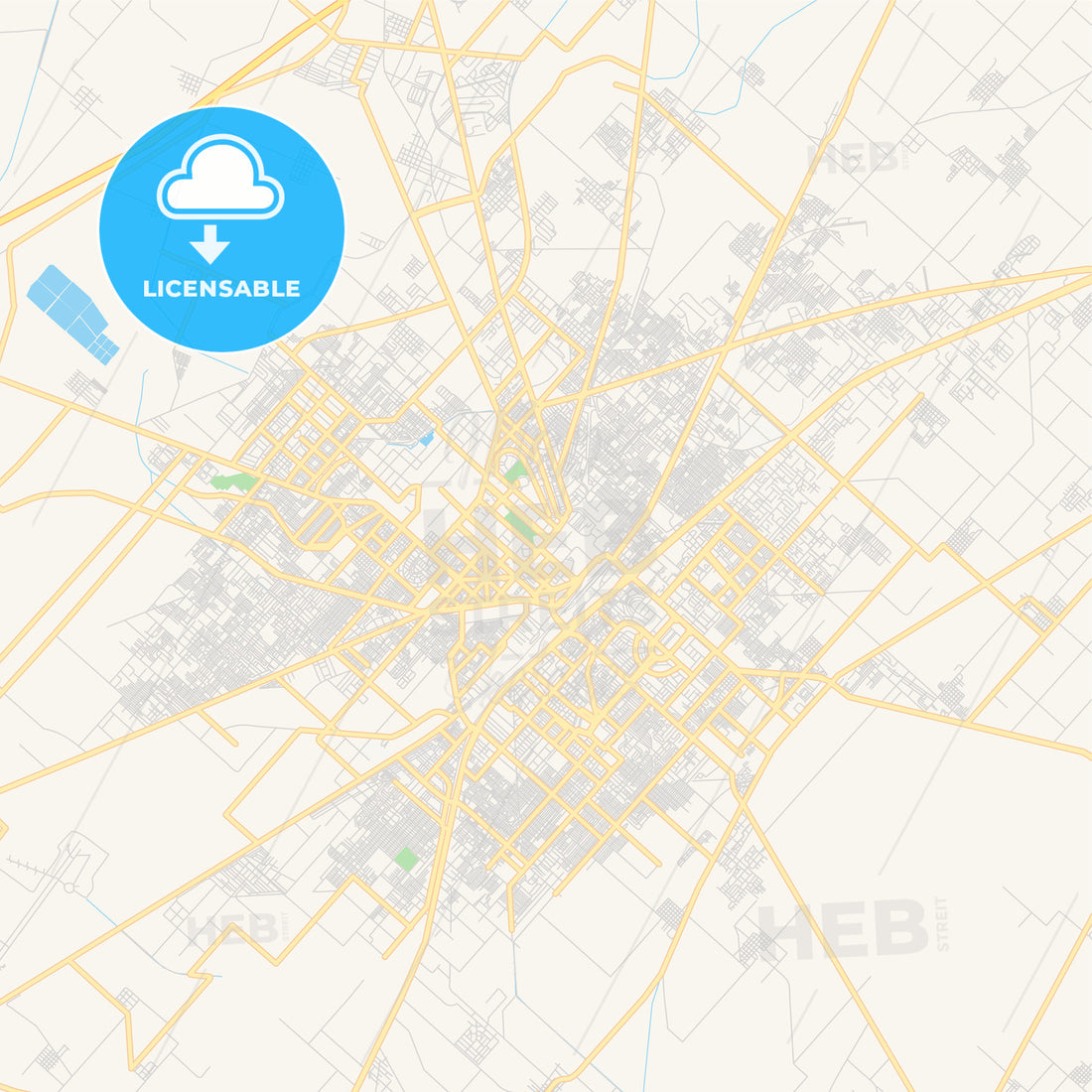 Printable street map of Faisalabad, Pakistan - HEBSTREITS