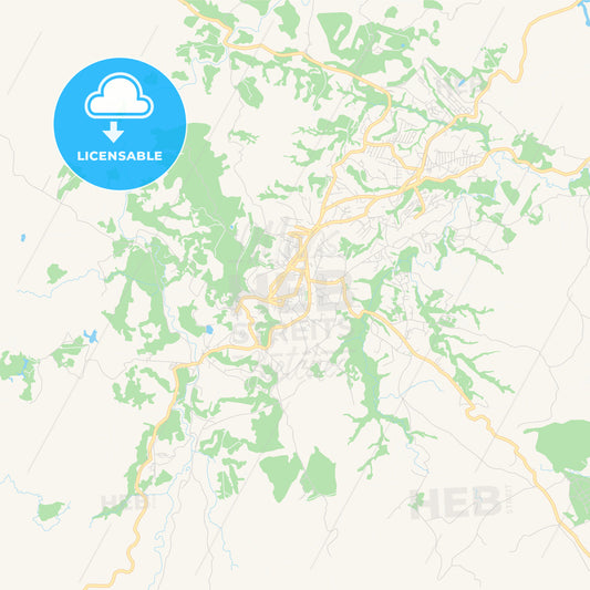 Printable street map of Fianarantsoa, Madagascar
