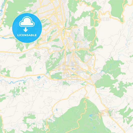 Printable street map of Floridablanca, Colombia