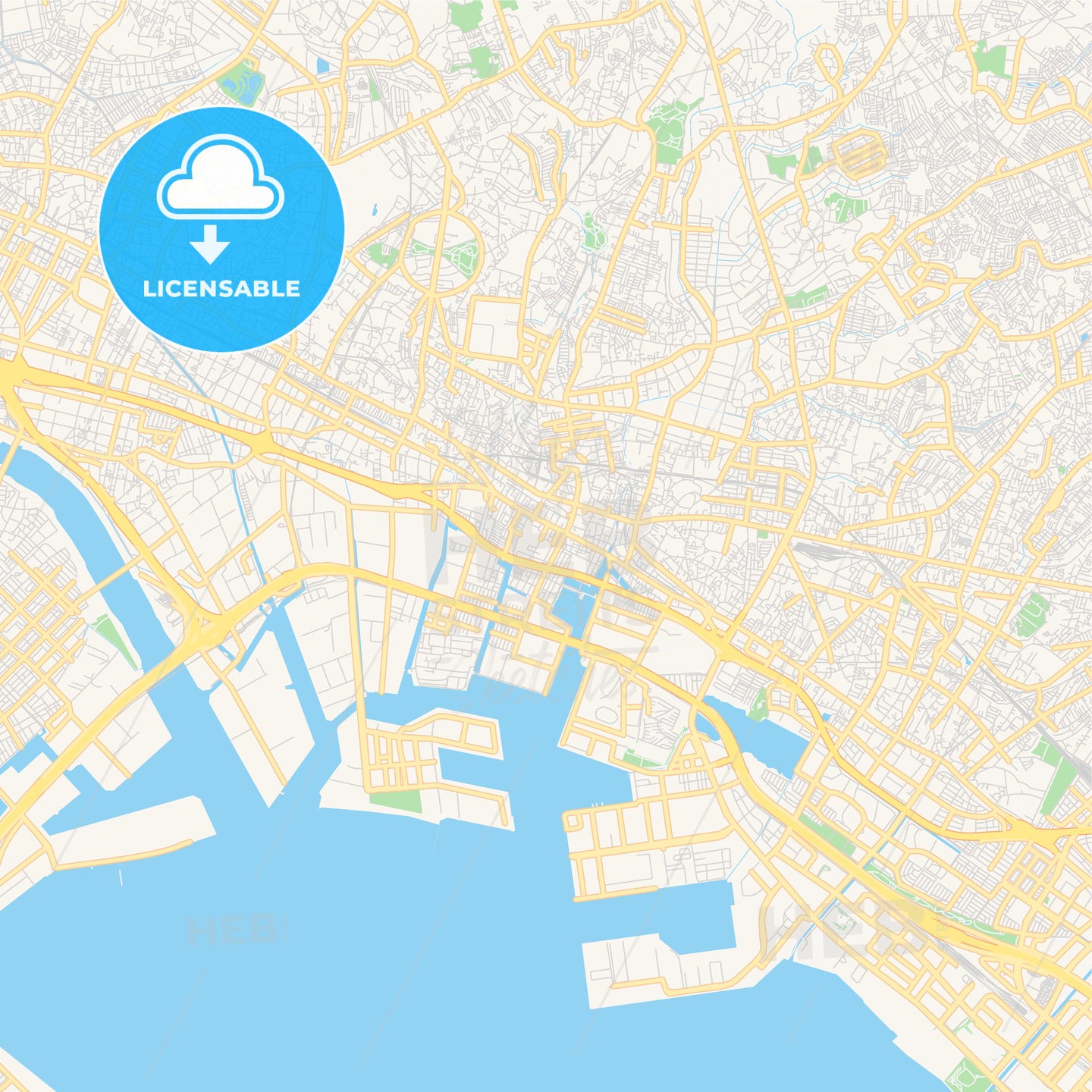 Printable street map of Funabashi, Japan