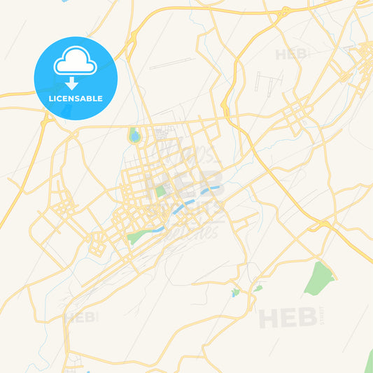 Printable street map of Fuxin, China