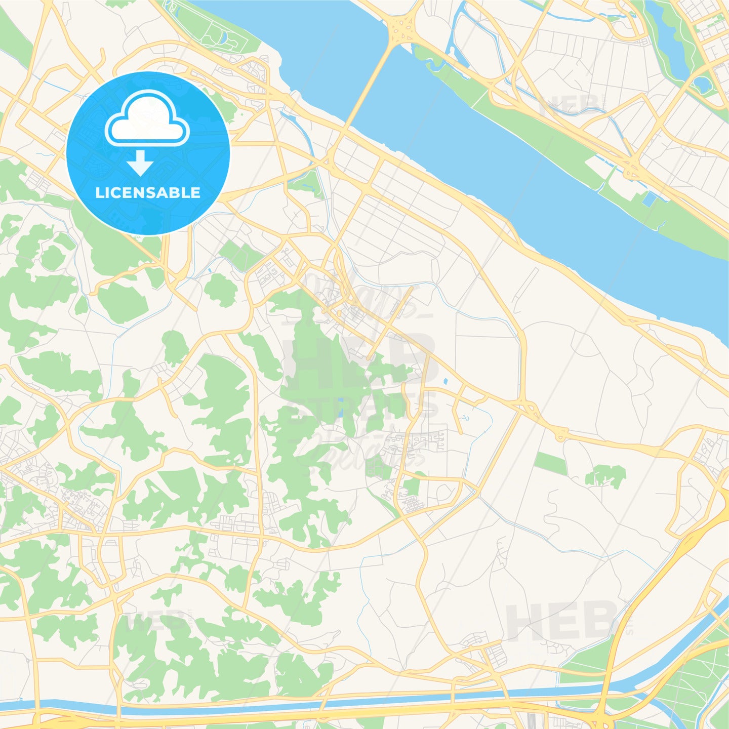 Printable street map of Gimpo, South Korea
