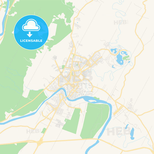 Printable street map of Girardot City, Colombia