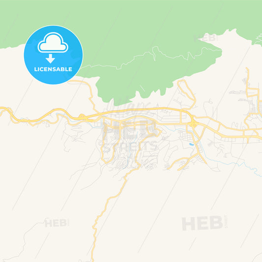 Printable street map of Guarenas, Venezuela