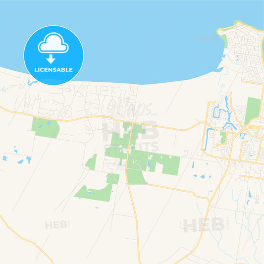 Printable street map of Hervey Bay, Australia